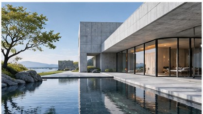 日本又大又好看的PPT模板网站百度云日系建筑作品集PPT模板首页预览