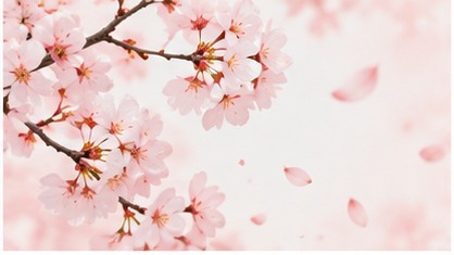 日本又大又好看的PPT模板网站百度云:樱花观察笔记模板预览